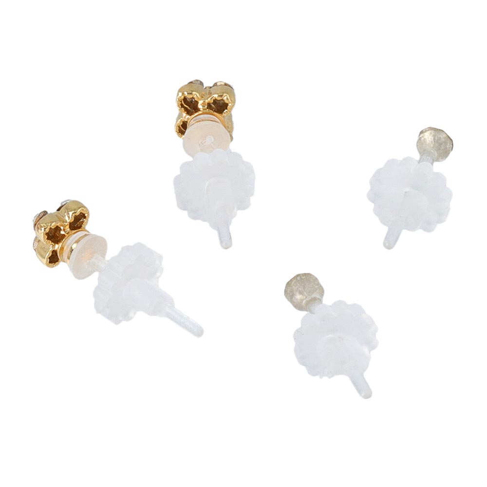Stone Flower Plastic Earring Set