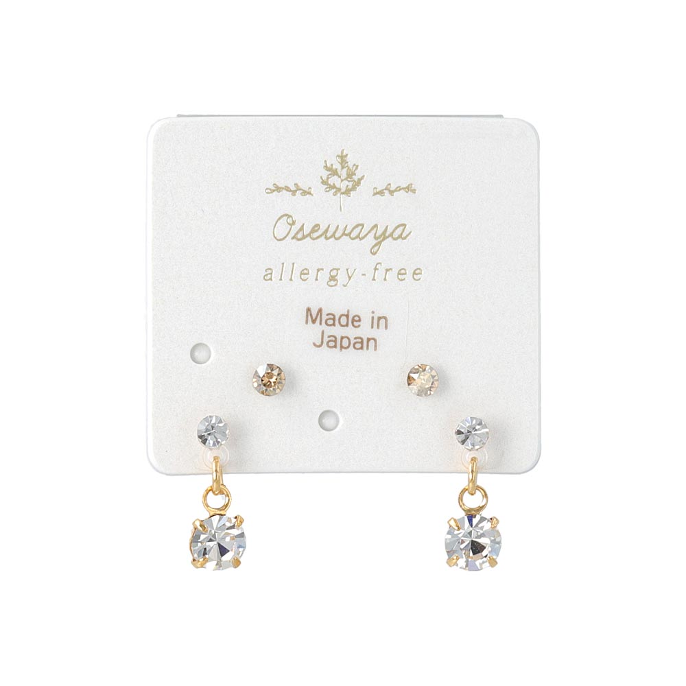 Drop Stone Earrings Set