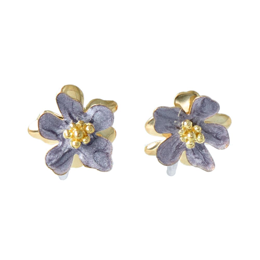 Epoxy Flower Invisible Clip On Earrings