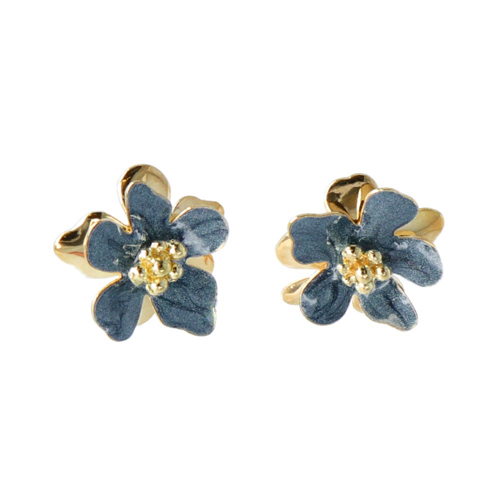 Epoxy Flower Invisible Clip On Earrings