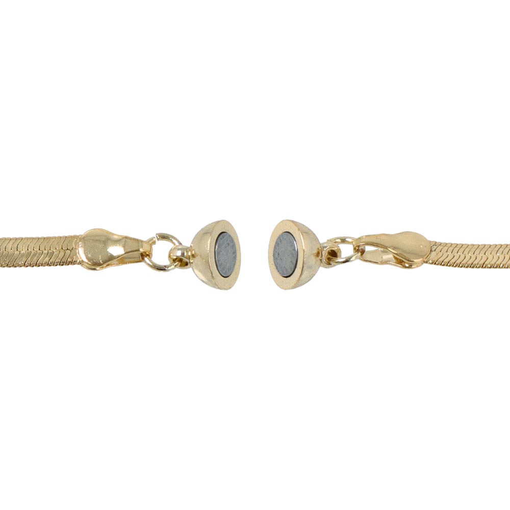 Magnetic Clasp Herringbone Chain Necklace