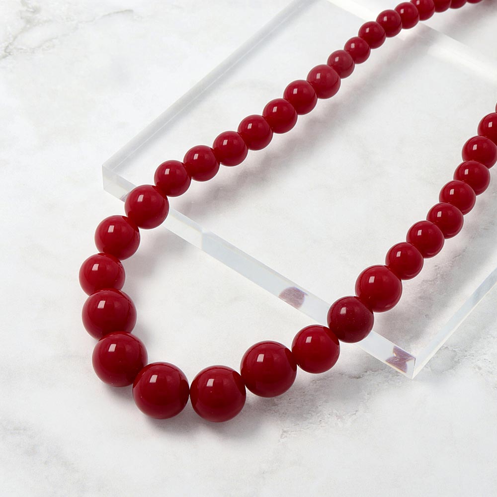 Red Ball Statement Necklace