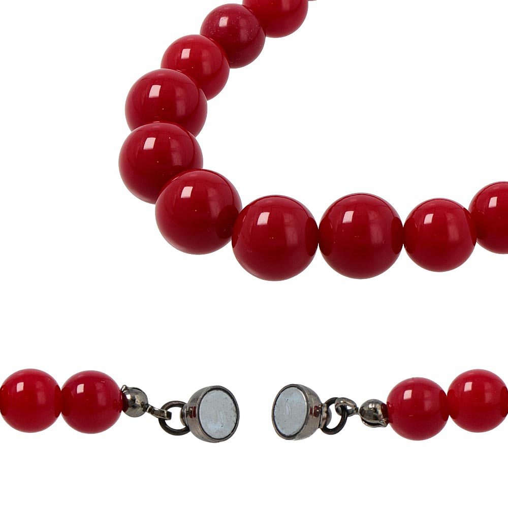 Red Ball Statement Necklace