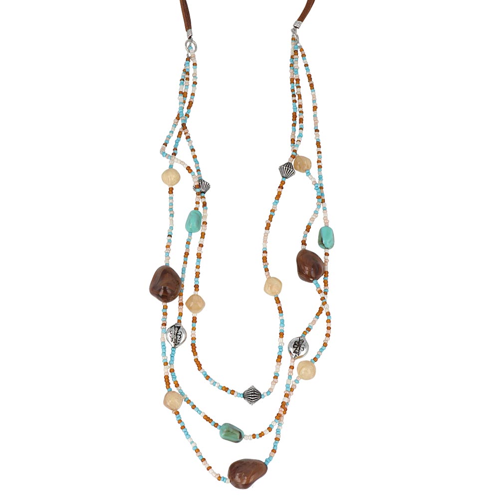 Multi Beaded Long Necklace