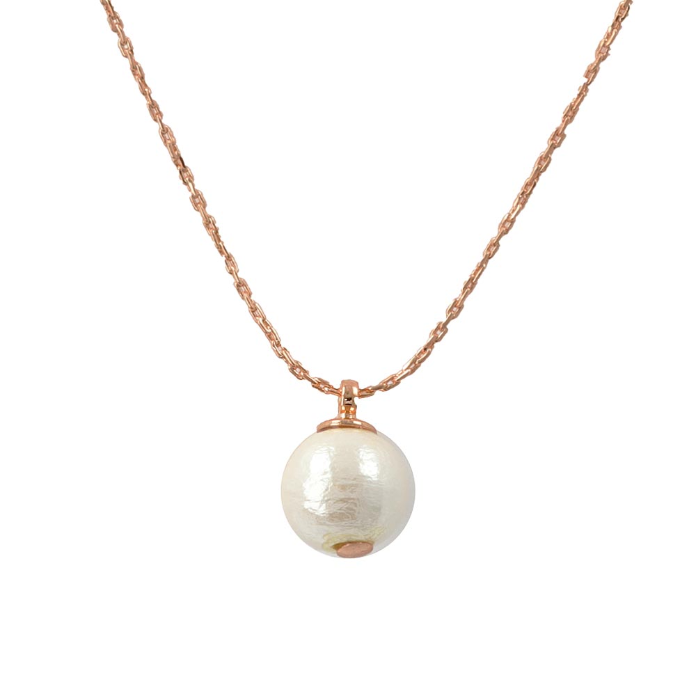 Dainty Cotton Pearl Pendant