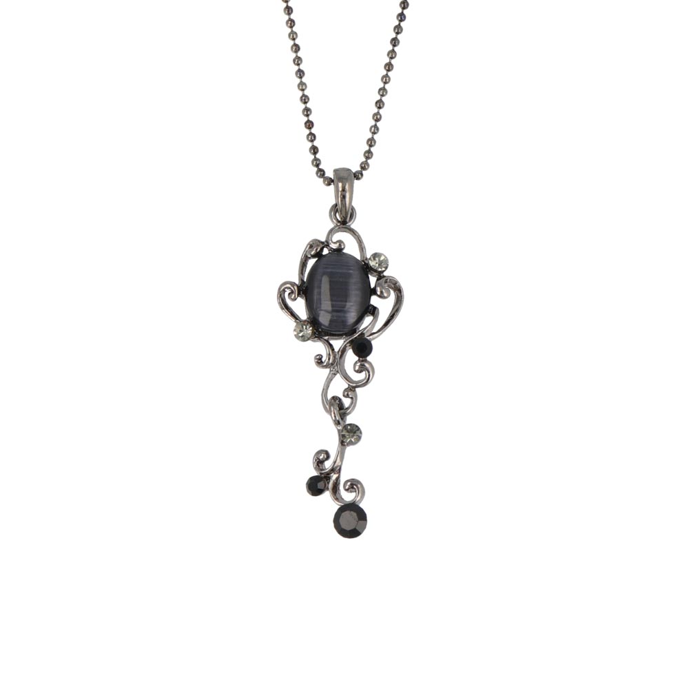 Faux Cat's Eye Stone Necklace