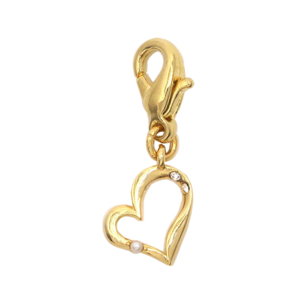 Open Heart Clip On Face Mask Charm