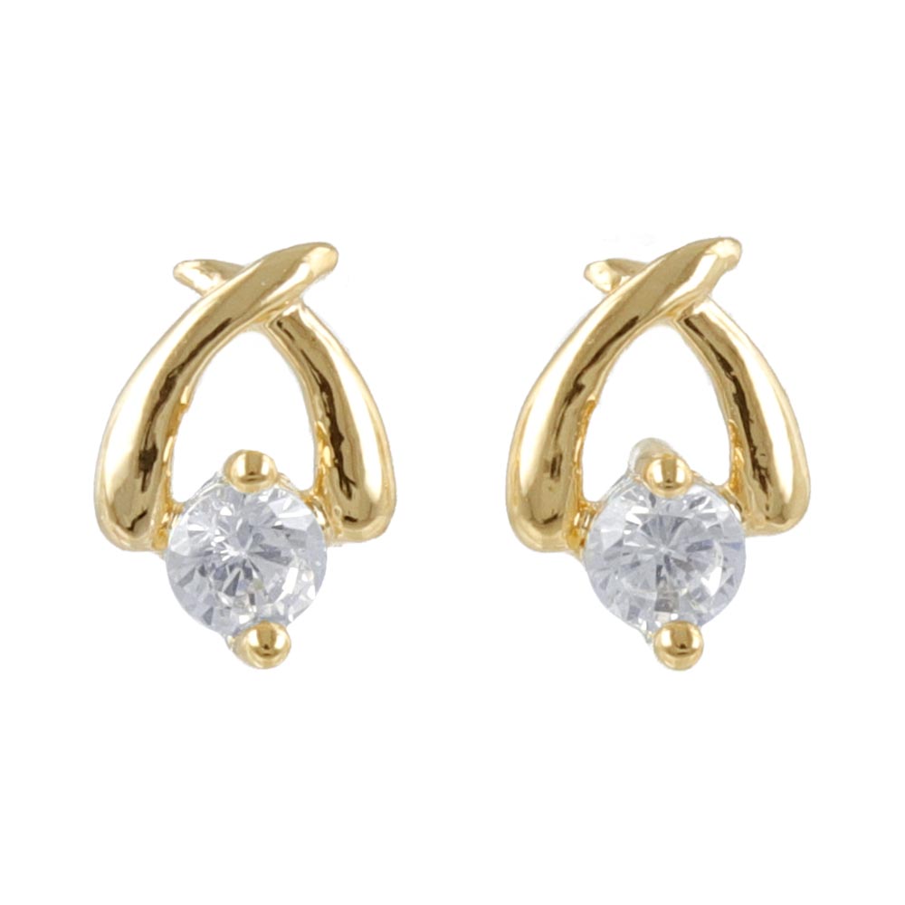 Arch and Stone Cubic Zirconia Stud  Earrings - osewaya