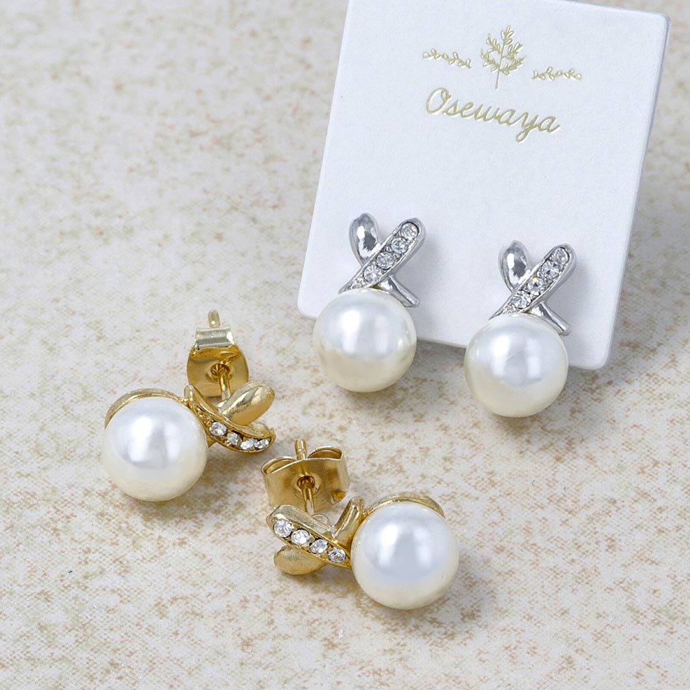 Pearl and Cross Studs