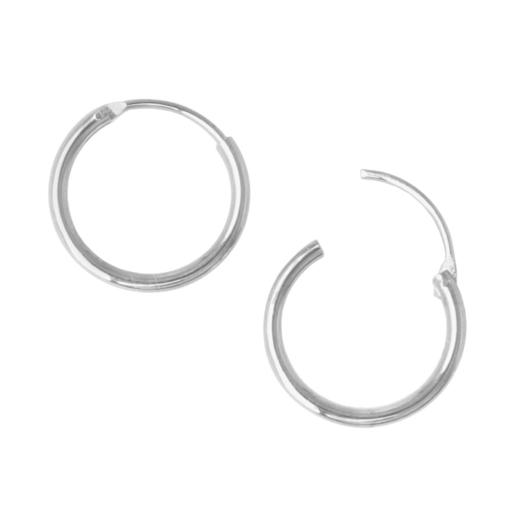 925 Silver Round Hoop Earrings