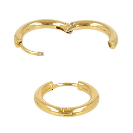Thick Polished Hoop Earrings - Osewaya