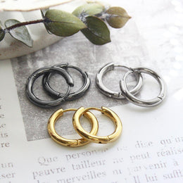 Thick Polished Hoop Earrings