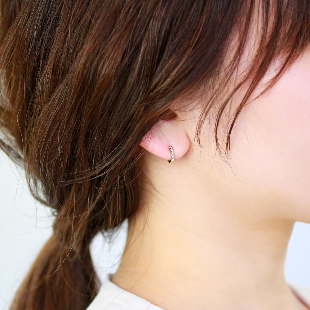 Smooth Touch Embellished Hoop Earrings