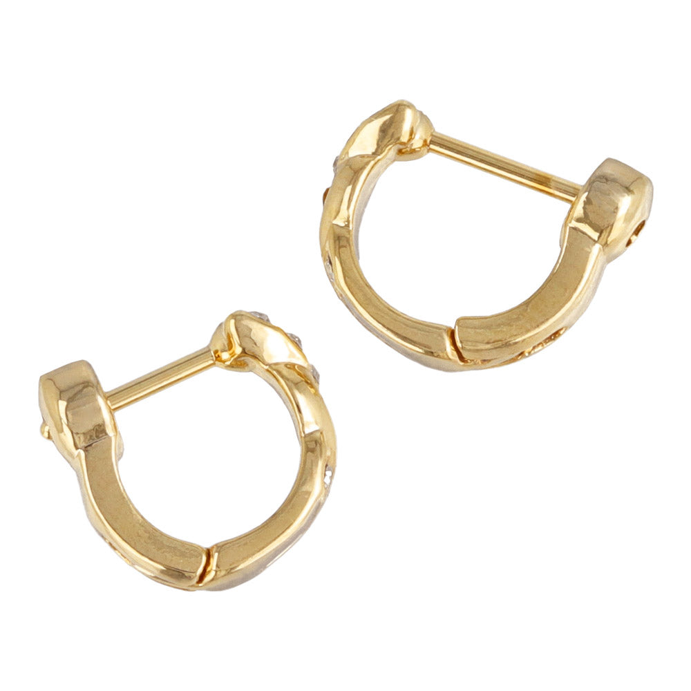 Smooth Touch Embellished Rope Hoop Earrings