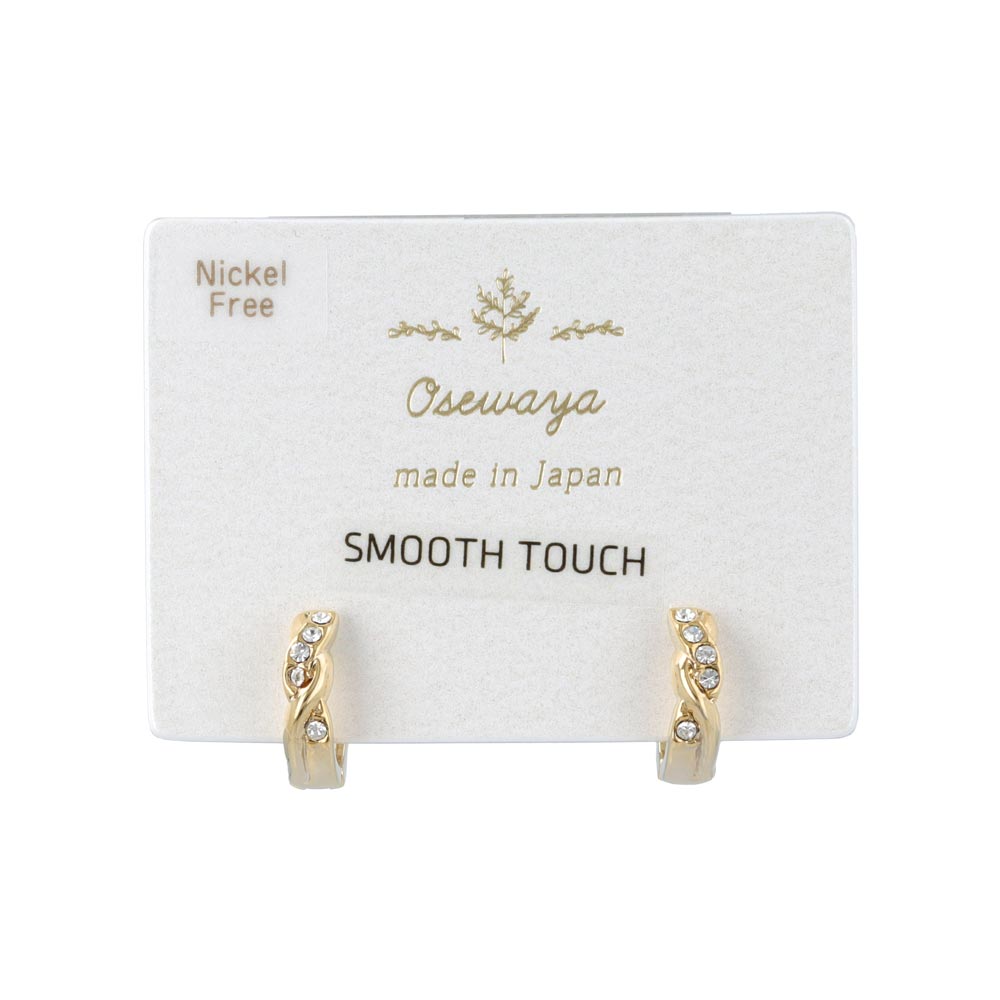 Smooth Touch Embellished Rope Hoop Earrings
