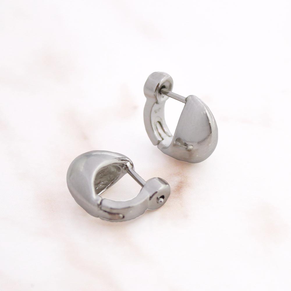 Smooth Touch Thick Huggie Earrings