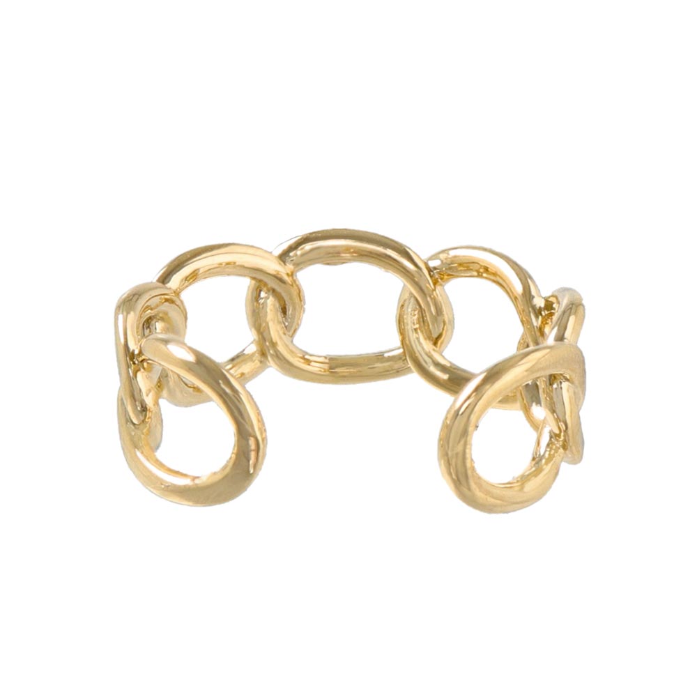 Wide Chain Open Ring