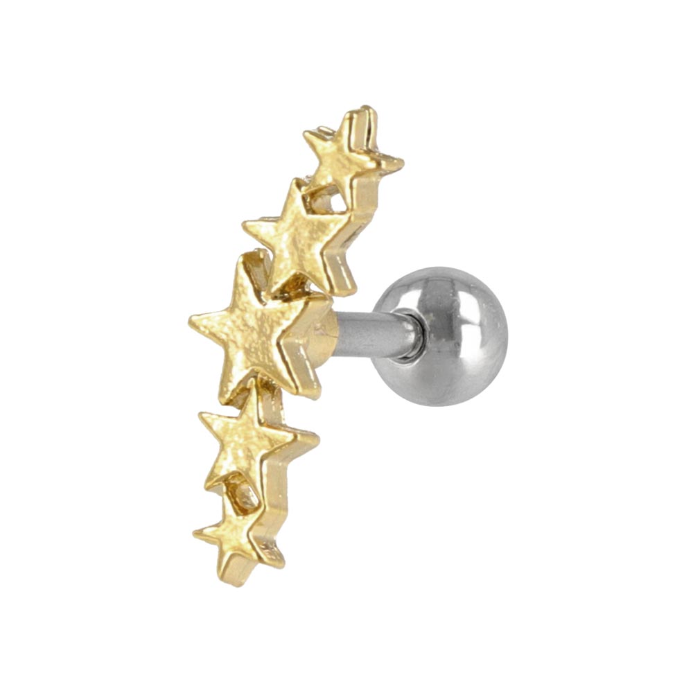 Five Star Barbell Earrings