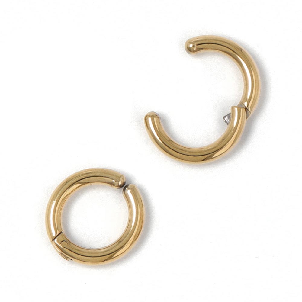 Hinged Hoop Clip On Earrings 15mm