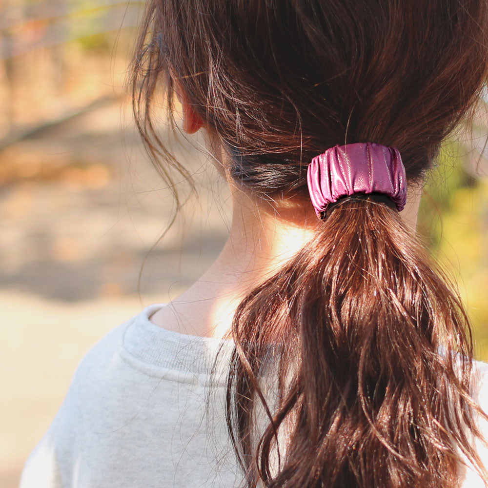Leather Detail Ponytail Cuff