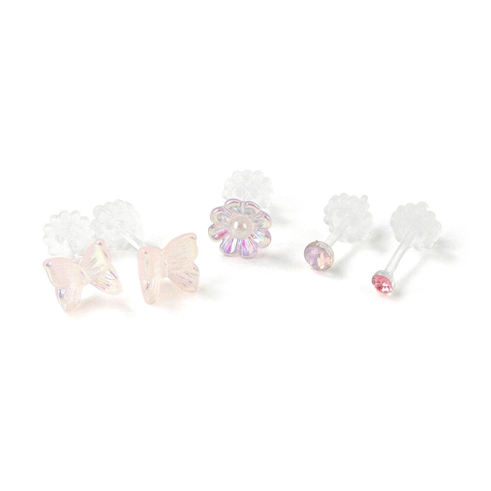 Small Butterfly Plastic Earring Set