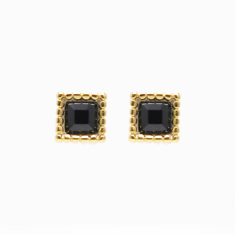 La Paz Gold Single Stud Earring With 0.25ct Black Diamonds 14K White Gold / Single Stud - Foto 4