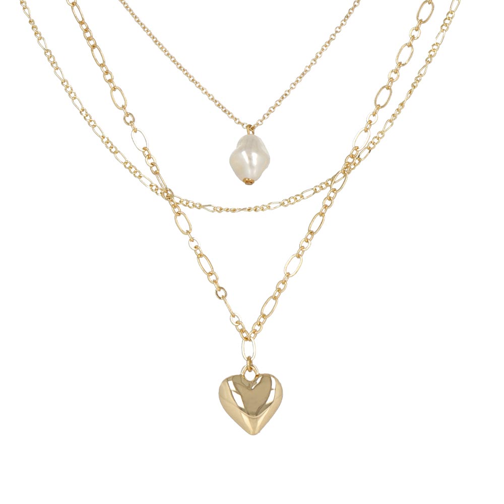 Multi Strand Heart Necklace