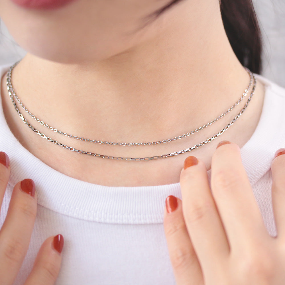 Stainless Steel Double Necklace