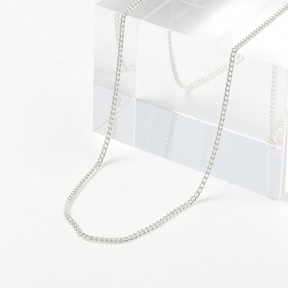 925 Sterling Silver Curb Chain  Necklace - osewaya