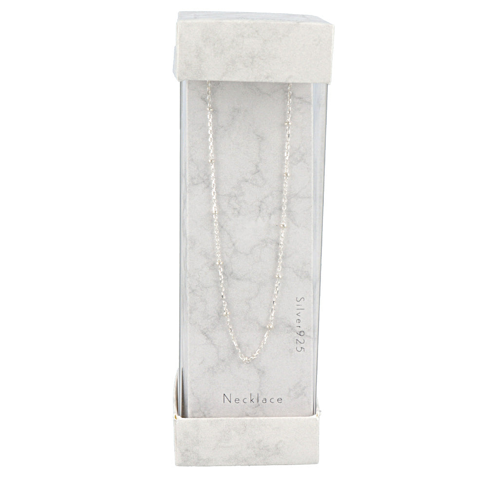 925 Sterling Silver Station Chain Necklace
