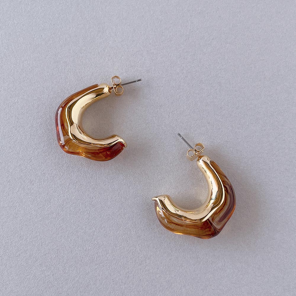 C-Shaped Acrylic Earrings