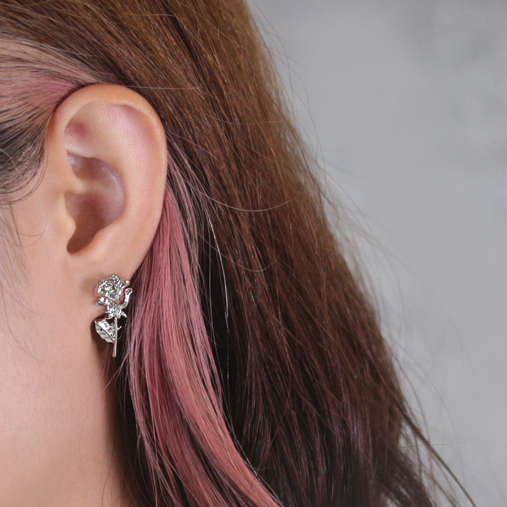 Dainty Rose Stud Earrings