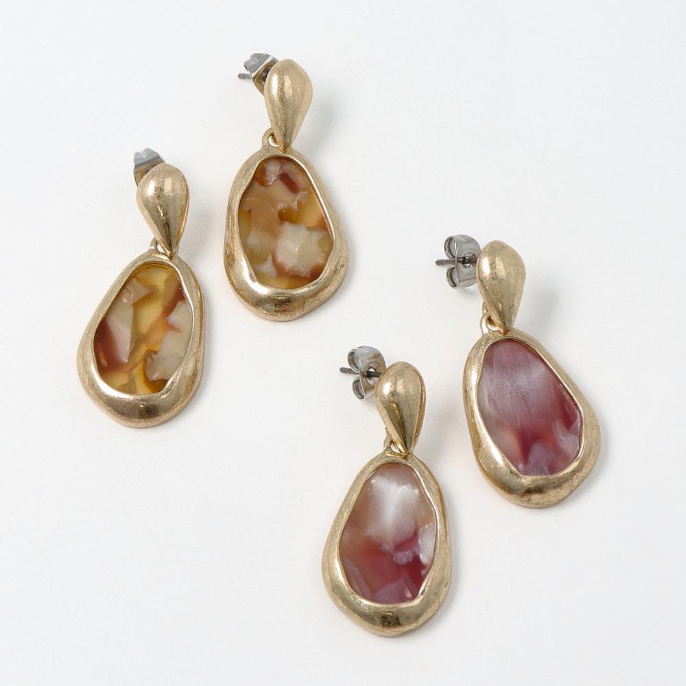 Marble Drop Earrings - osewaya