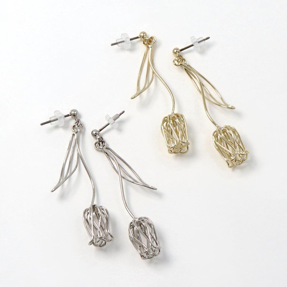 Wire Tulip Drop Earrings - osewaya