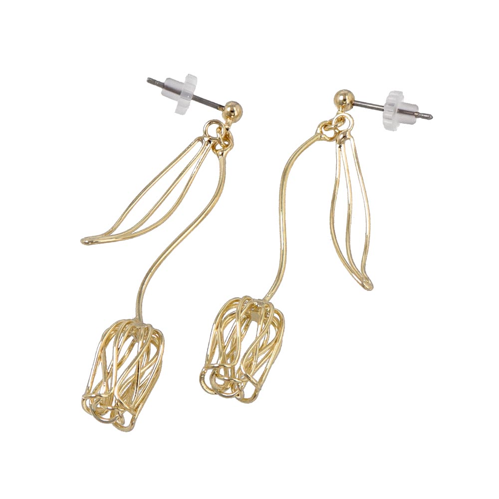 Wire Tulip Drop Earrings