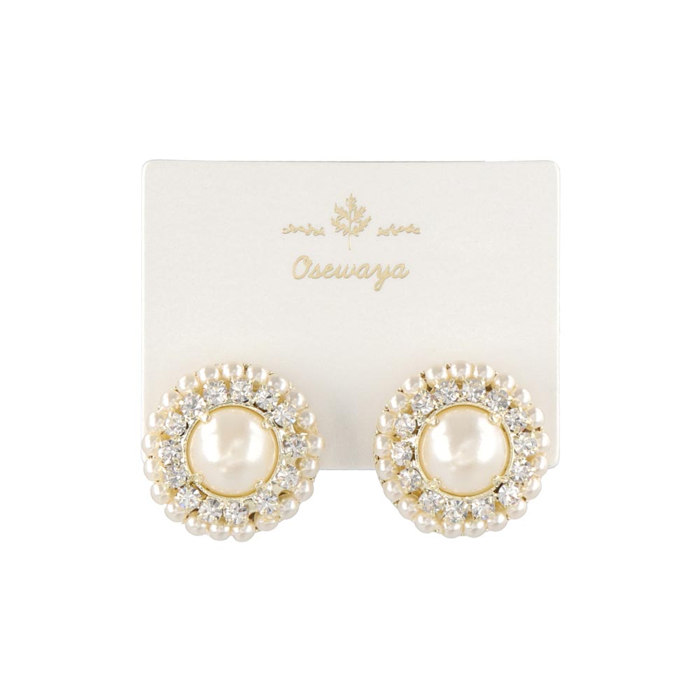 Pearl Pave Titanium Earrings