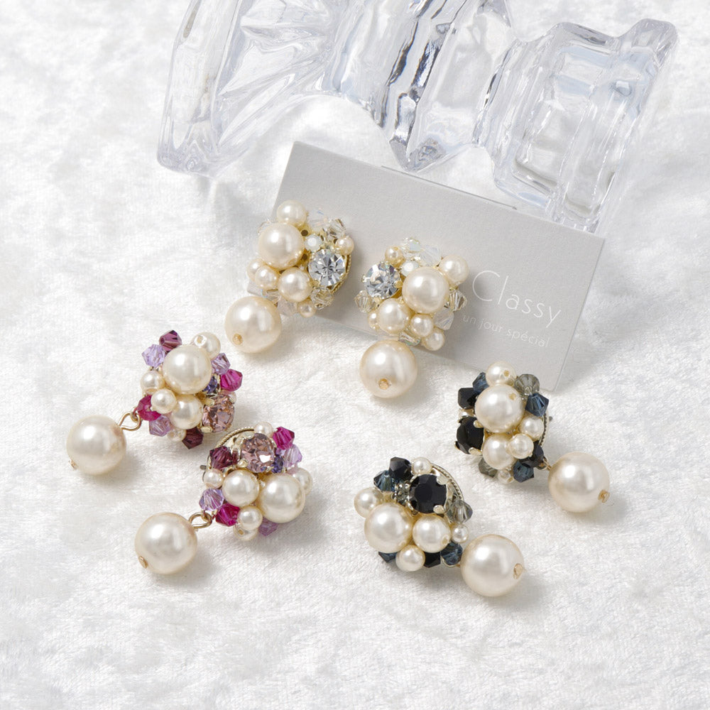 Pearl Jeweled Earrings - osewaya