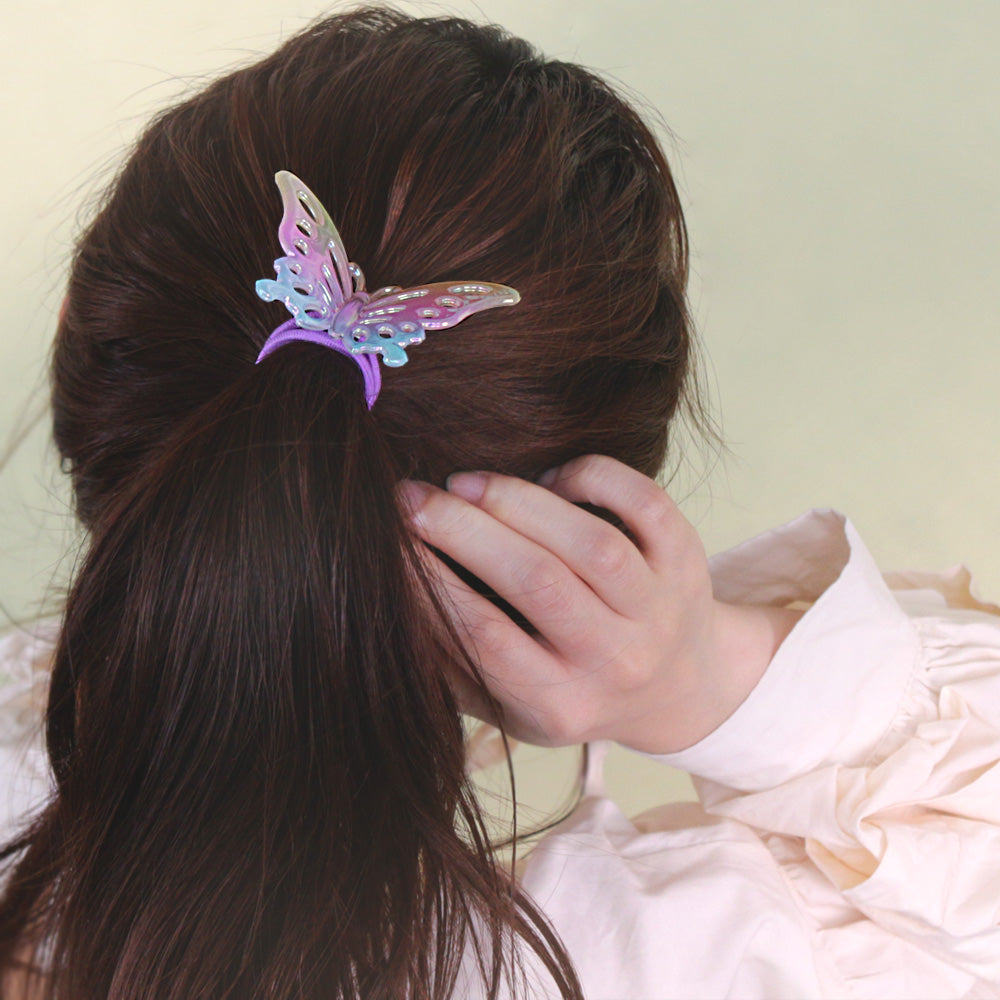 Gradient Color Butterfly Hair Tie
