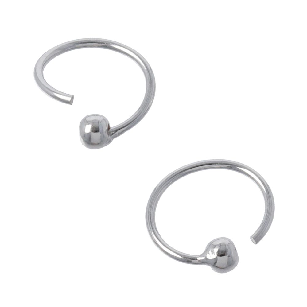 925 Silver 9mm Hoop Earrings