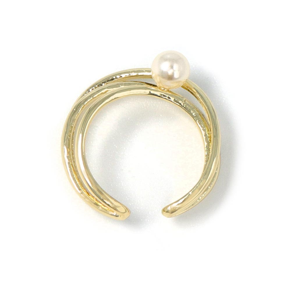 Pearl Crossed Ring
