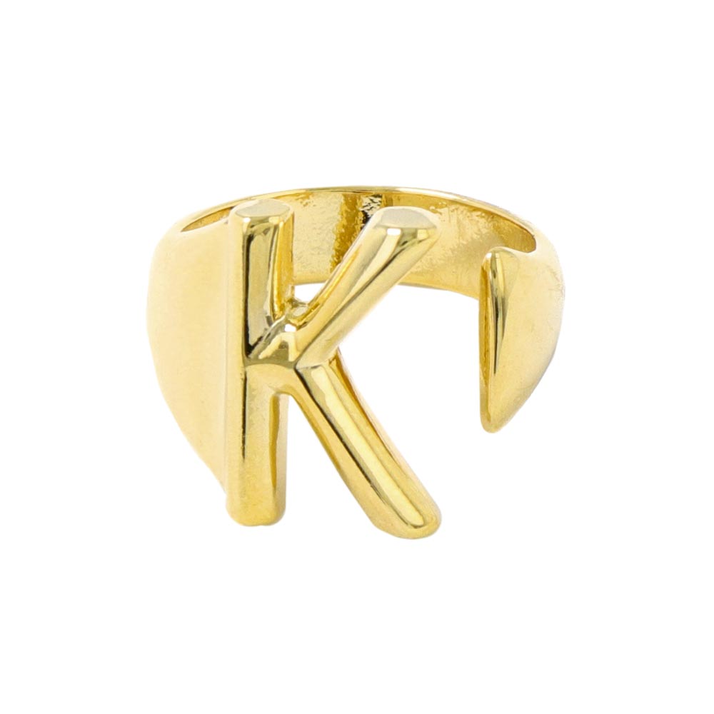 Alphabet Ring In Gold-Tone