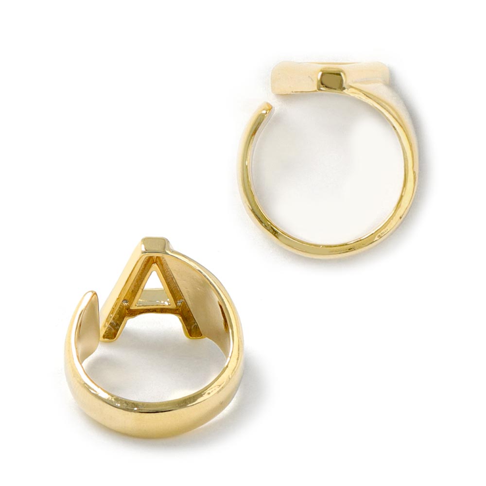 Alphabet Ring In Gold-Tone