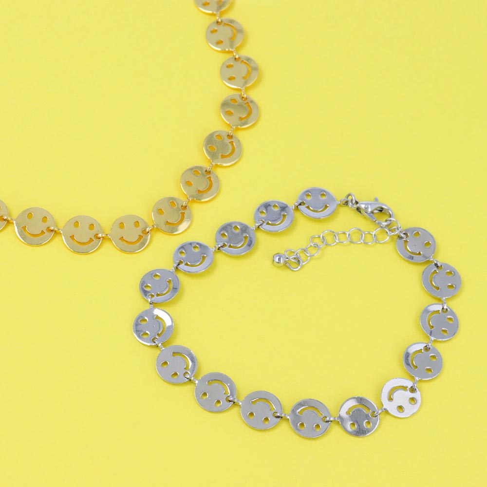 Smiley Face Station Bracelet