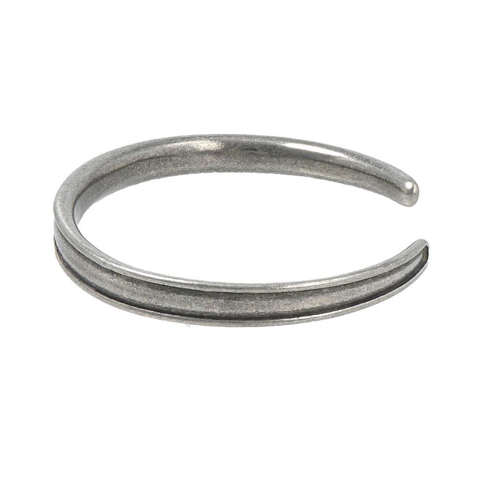 Grooved Tin Open Bangle