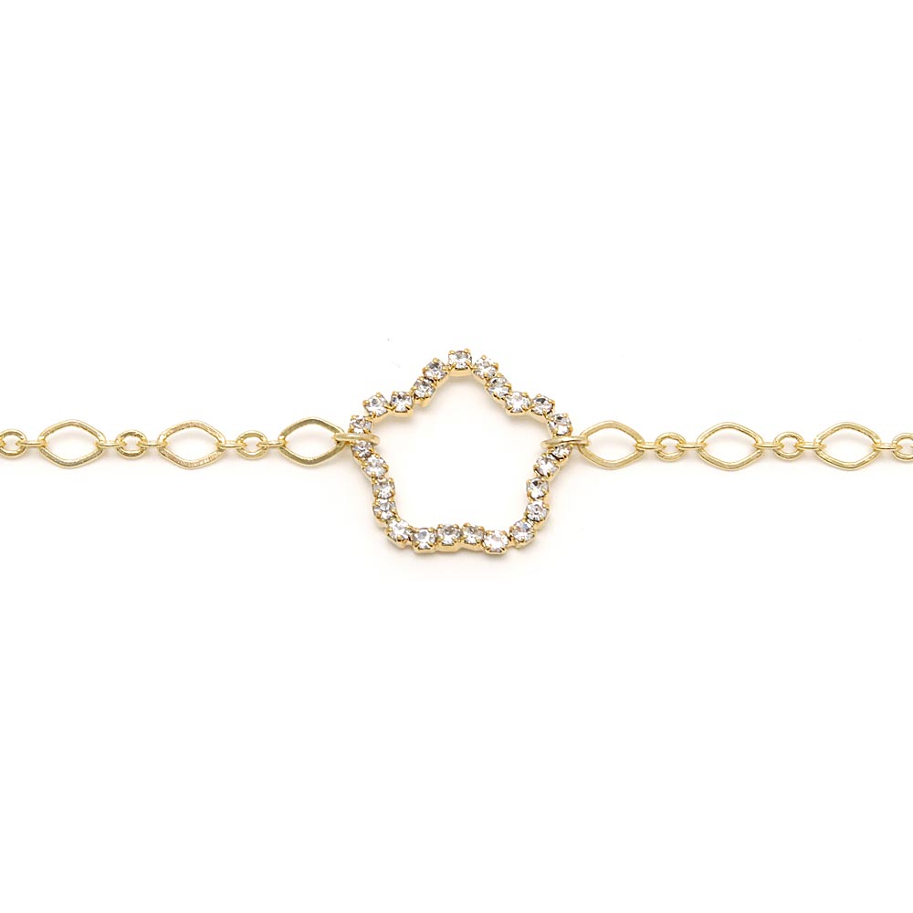 Jeweled Star Chain Bracelet