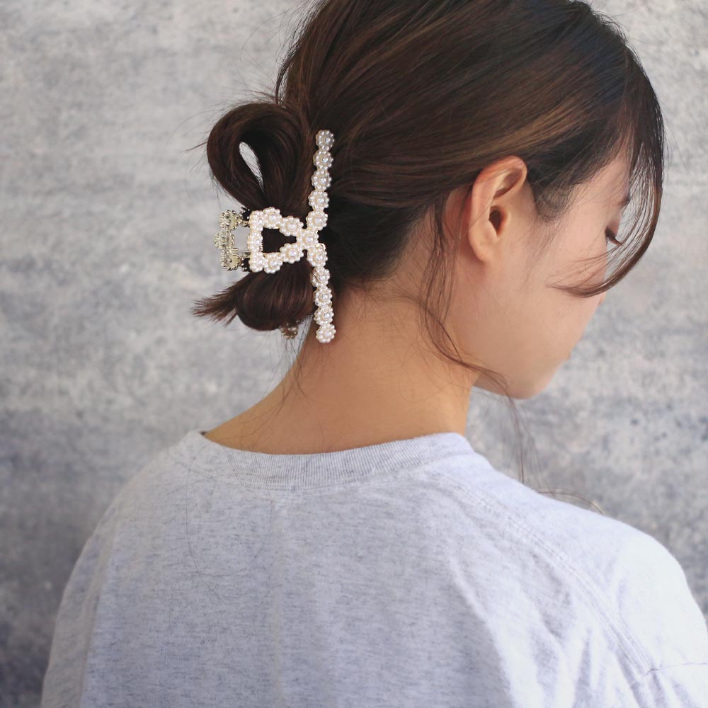 Pave Pearl Korean Hair Clip