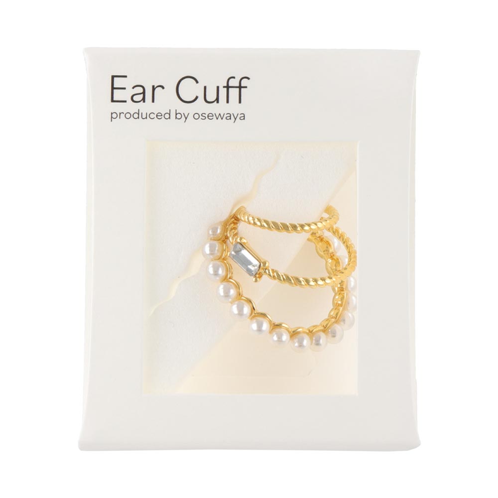 Pearl and Stone Layered Ear Cuff