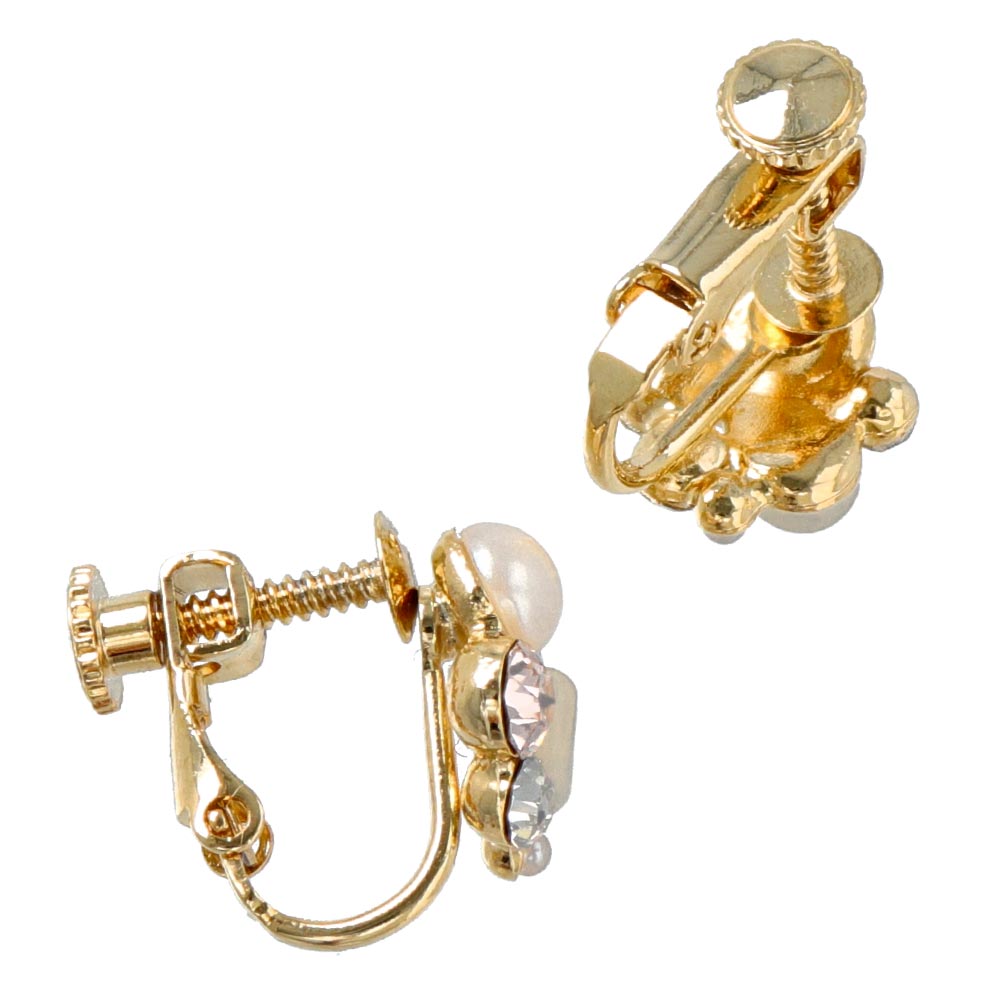 Multi Jeweled Clip On Earrings