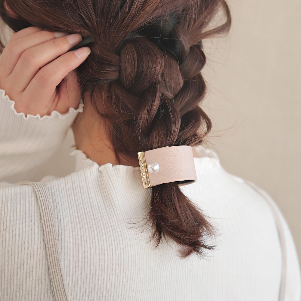 Faux Leather Ponytail Cuff