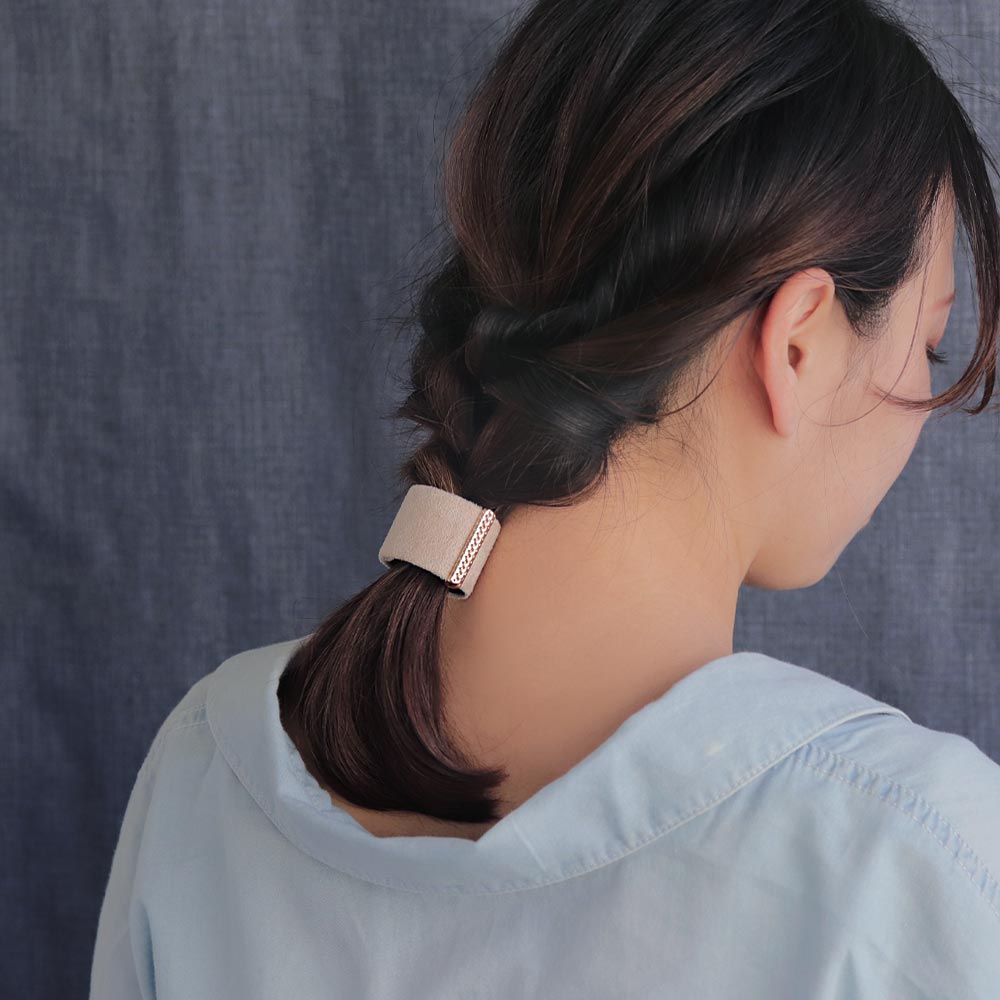 Faux Suede Ponytail Cuff